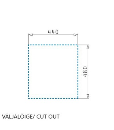 Valamu Pyramis Istros 46x50 karbon-grafiit