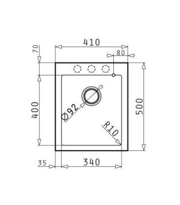 Sink Pyramis Istros 41x50 carbon
