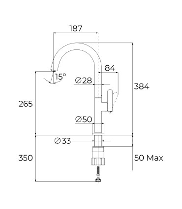 Sink tap Teka Oval 915