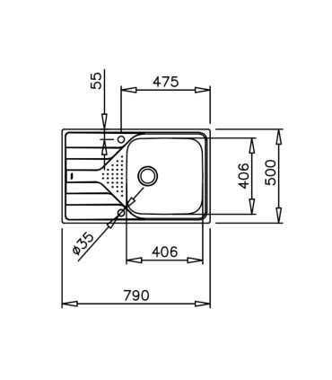 Sink Teka Universe 50 T-XM 1B 1D