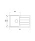 Sink Comfor 45 B-TG onyks