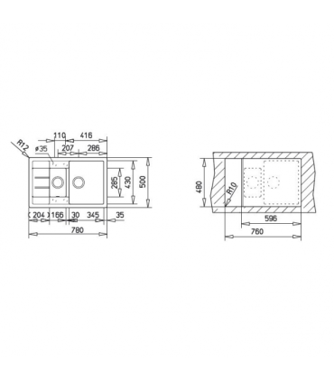 Sink Teka Astral 60B-TG aluminium