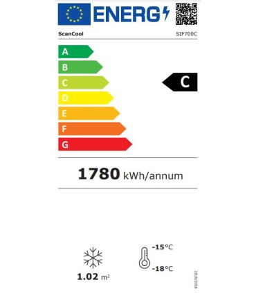 Scandomestic SIF700C klaaskaanega sügavkülmik