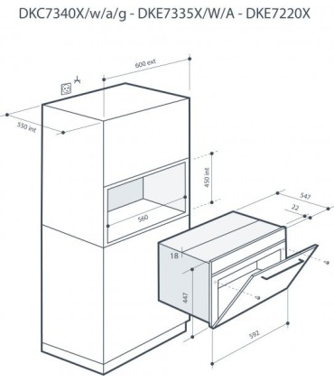 De Dietrich DKC7340BB SALONGI NÄIDIS