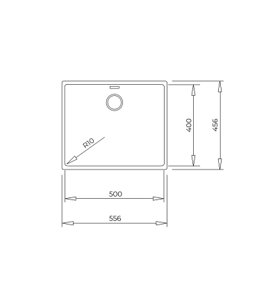 Sink Teka Radea R10 50.40 M-TG white