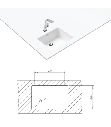 Sink Teka Radea R10 50.40 M-TG white