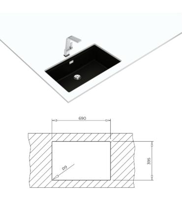 Sink Teka Radea R10 70.40 M-TG carbon