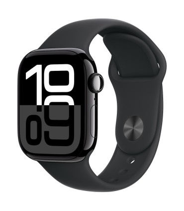 Apple Watch 10 GPS 42mm, must silikoonrihm- S/M