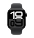 Apple Watch 10 GPS 42mm, must silikoonrihm- S/M