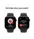 Apple Watch 10 GPS 46mm, must silikoonrihm- S/M