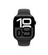 Apple Watch 10 GPS 46mm, must silikoonrihm- S/M