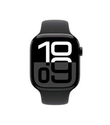 Apple Watch 10 GPS 46mm, must silikoonrihm- S/M