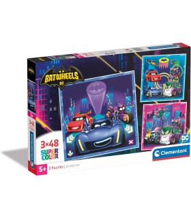 Clementoni puslekomplekt Batwheels 3 x 48 tk