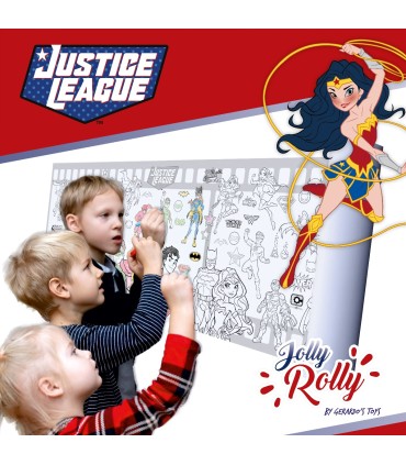 Gerardou0027s Toys kleebitav värvimispaber rullis Jolly Rolly, Justice League