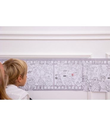 Gerardou0027s Toys kleebitav värvimispaber rullis Jolly Rolly, Justice League