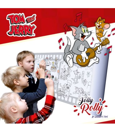 Gerardou0027s Toys kleebitav värvimispaber rullis Jolly Rolly, Tom ja Jerry