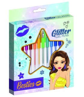 Besties geelpliiatsid 12 tk, sädelev