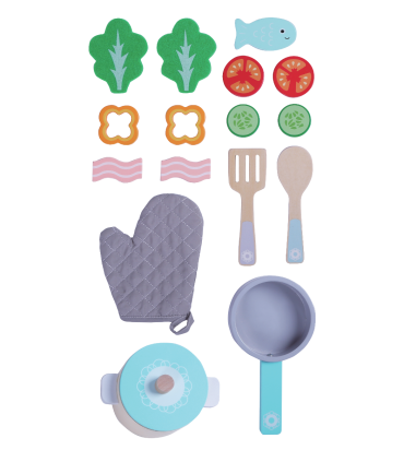 Gerardou0027s Toys puidust söögitegemise komplekt