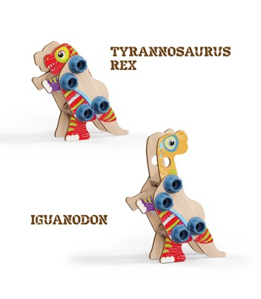 Quercetti Dino Wood puidust mäng