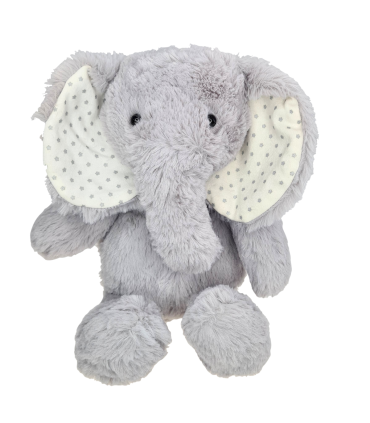 Pehme mänguasi elevant, hõbedane 37 cm