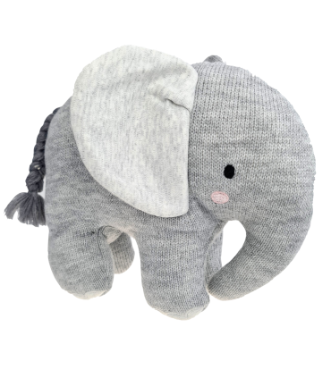 Pehme kootud mänguasi elevant, hall