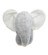Pehme kootud mänguasi elevant, hall