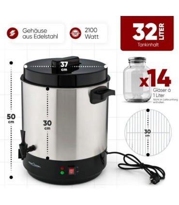 ProfiCook PCEKA1283 Pastöriseerija-joogimahuti 32L