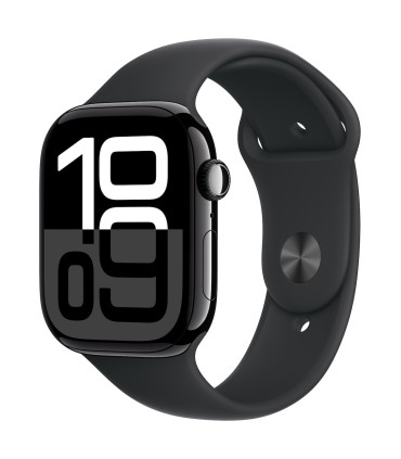 Apple Watch 10 GPS+LTE 46mm, must silikoonrihm- S/M