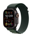 Apple Watch Ultra 2 GPS + Cellular 49mm Black Titanium Case with Dark Green Alpine Loop - Large