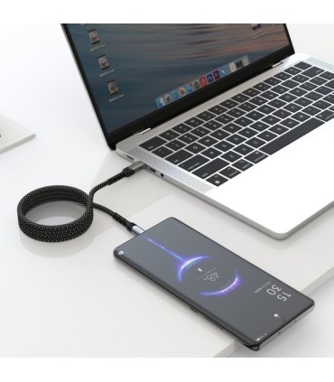 Swissten magnetiline kaabel tekstiil USB-C to USB-C 1m must