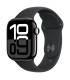 Apple Watch 10 GPS+LTE 42mm,  must silikoonrihm- M/L