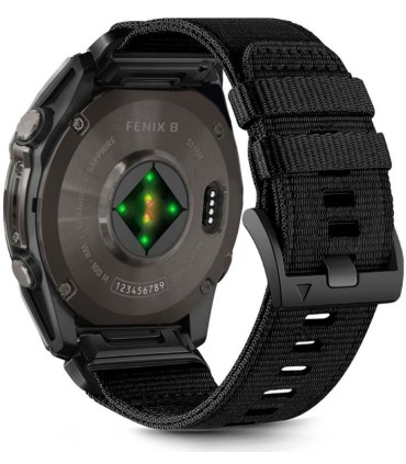 Tech-Protect kellarihm Nylon Classic Garmin fenix 5X/5X Plus/6X/6X Pro/7X/8 51mm, must