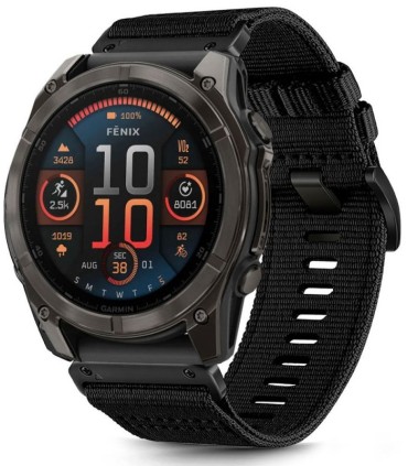 Tech-Protect kellarihm Nylon Classic Garmin fenix 5X/5X Plus/6X/6X Pro/7X/8 51mm, must