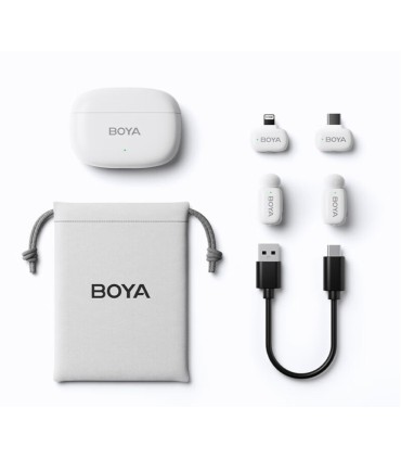 Boya juhtmevaba mikrofon mini-13 Lightning/USB-C, valge