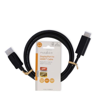 Nedis Displayport -> HDMI pistik kaabel 2m