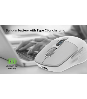 REAL-EL RM-480W Silent juhtmevaba/BT hiir , valge