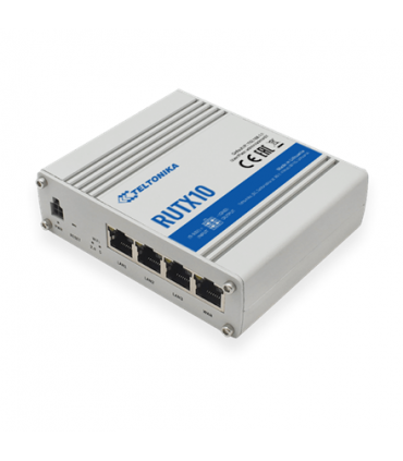 Teltonika Industrial Router  RUTX10 802.11ac, 867 Mbit/s, 10/100/1000 Mbit/s, Ethernet LAN (RJ-45) ports 4, 1, Bluetooth LE