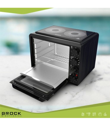 Brock TO 3502 BKI lauaahi 2 keedualaga must 35 l