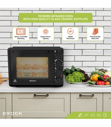 Brock TO 3502 BKI lauaahi 2 keedualaga must 35 l