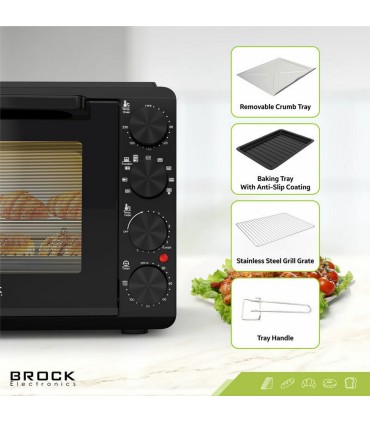 Brock TO 3502 BKI lauaahi 2 keedualaga must 35 l