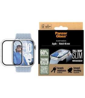 Panzerglass Apple Watch 10 46mm, eemaldatav, läbipaistva äärega