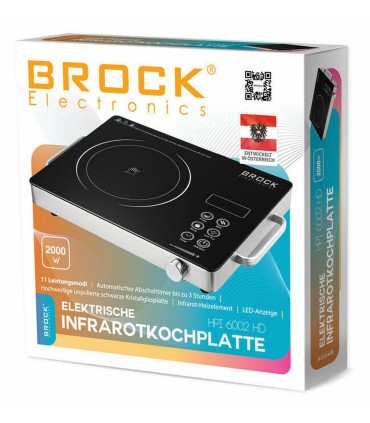 Brock HPI 6002 HD lauapliit 1 keraamilise keedualaga, inox