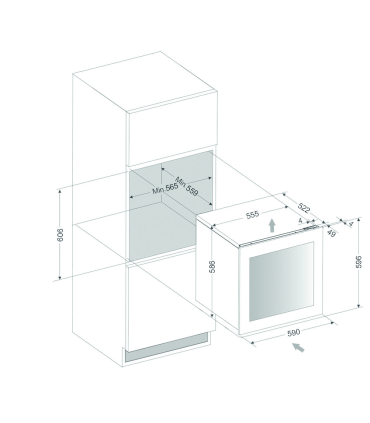 Dunavox DVH-25.65DB.TO Horizon integreeritav veinikülmik