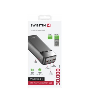 Swissten Power Line II akupank 30000 mAh