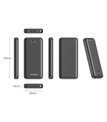 Swissten Power Line II akupank 30000 mAh