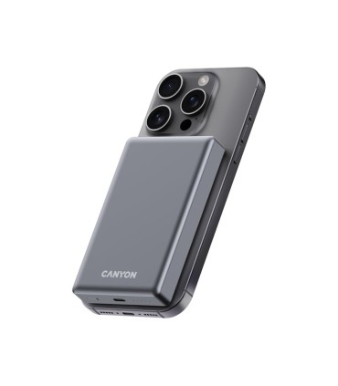 Canyon OnCharge 510 Slim Magsafe akupank 10000 mAh beež