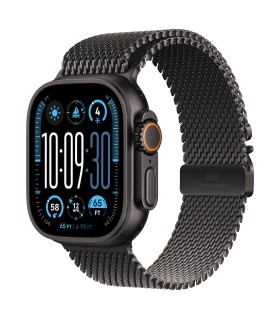 Apple Watch Ultra 2 GPS + Cellular 49mm Black Titanium Case with Black Titanium Milanese Loop - L