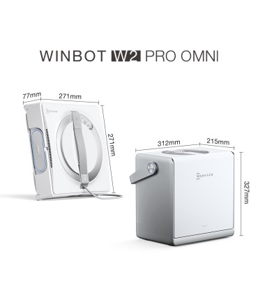 Ecovacs Winbot W2 PRO OMNI juhtmevaba aknapesurobot kaasaskantava jaamaga