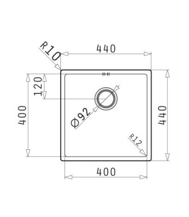Valamu Pyramis Astris Colora 40x40 kuld