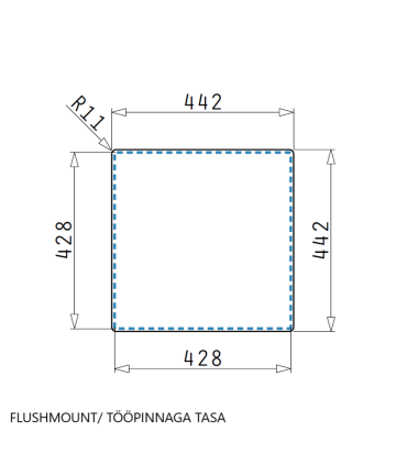 Valamu Pyramis Astris Colora 40x40 kuld